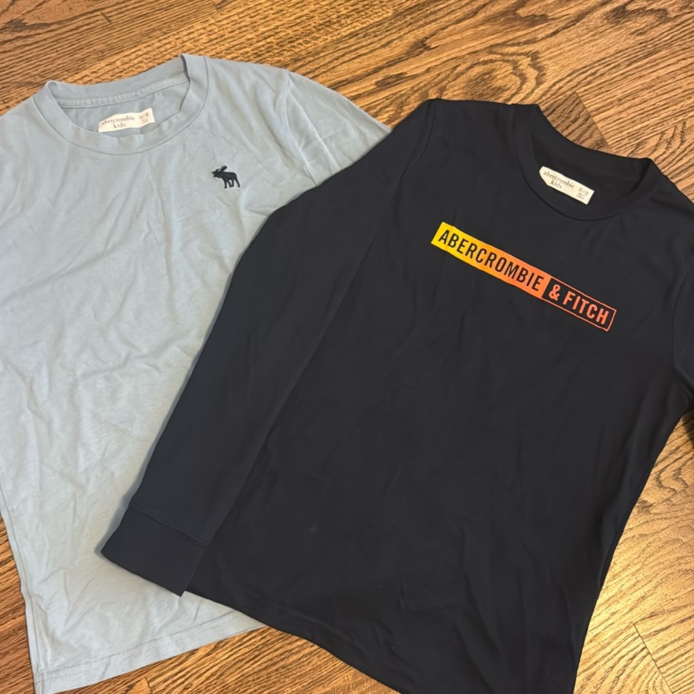 Lot of 2 Abercrombie Kids long sleeve tee size 11/12 EUC